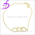 fashion CZ jewelry wholesale round stone 925 sterling silver bracelet